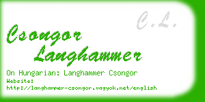 csongor langhammer business card